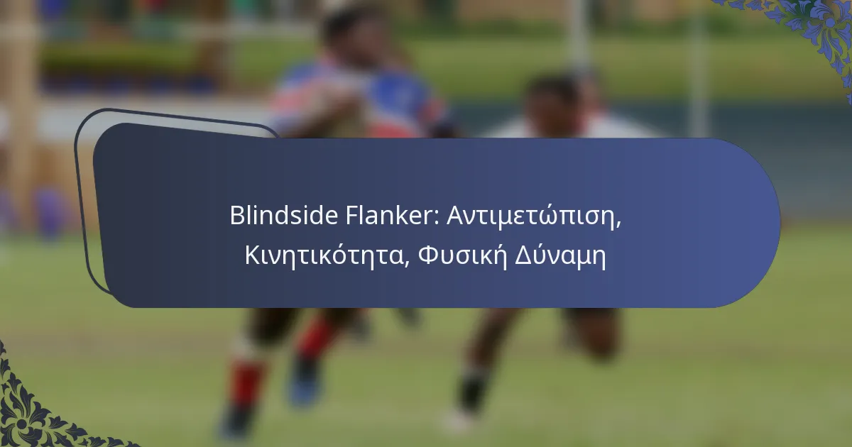 Blindside Flanker: Αντιμετώπιση, Κινητικότητα, Φυσική Δύναμη