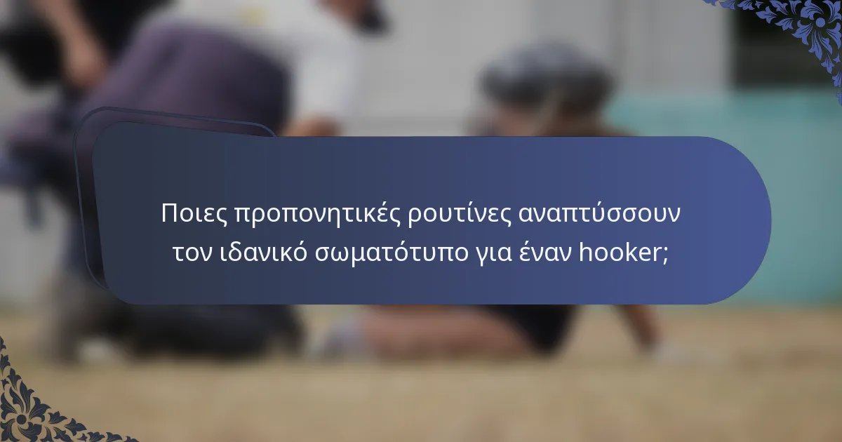 Ποιες προπονητικές ρουτίνες αναπτύσσουν τον ιδανικό σωματότυπο για έναν hooker;