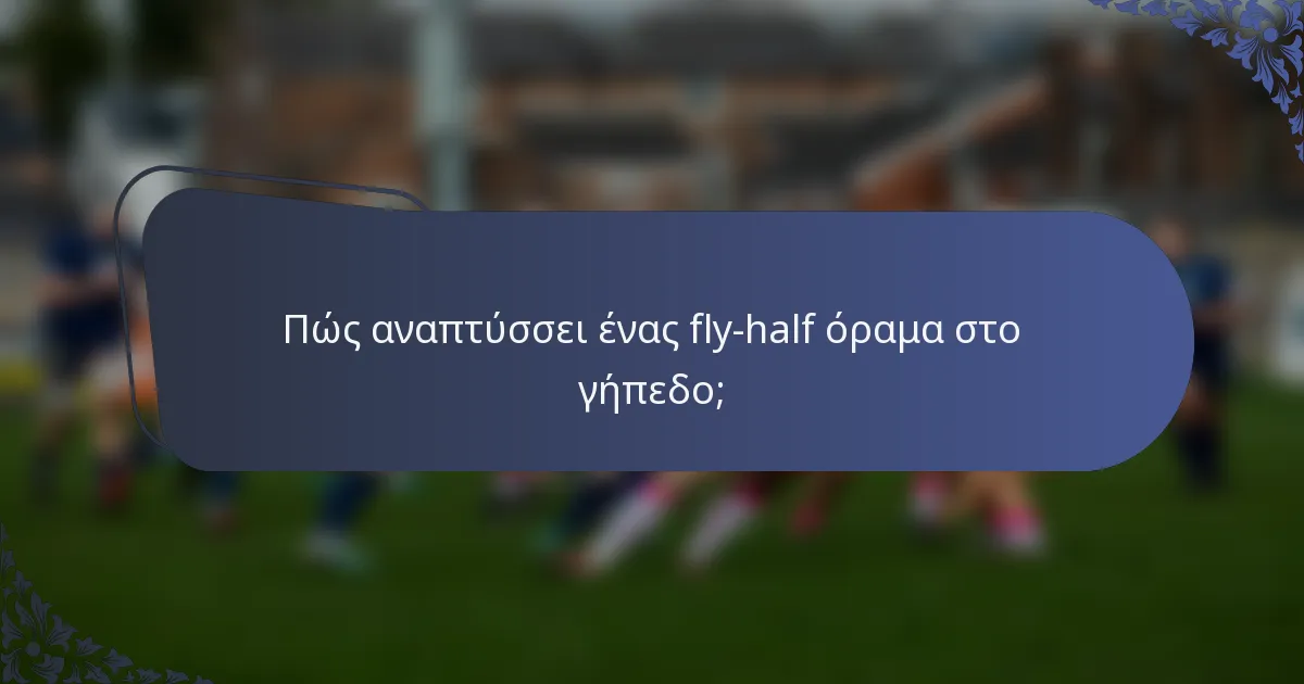 Πώς αναπτύσσει ένας fly-half όραμα στο γήπεδο;